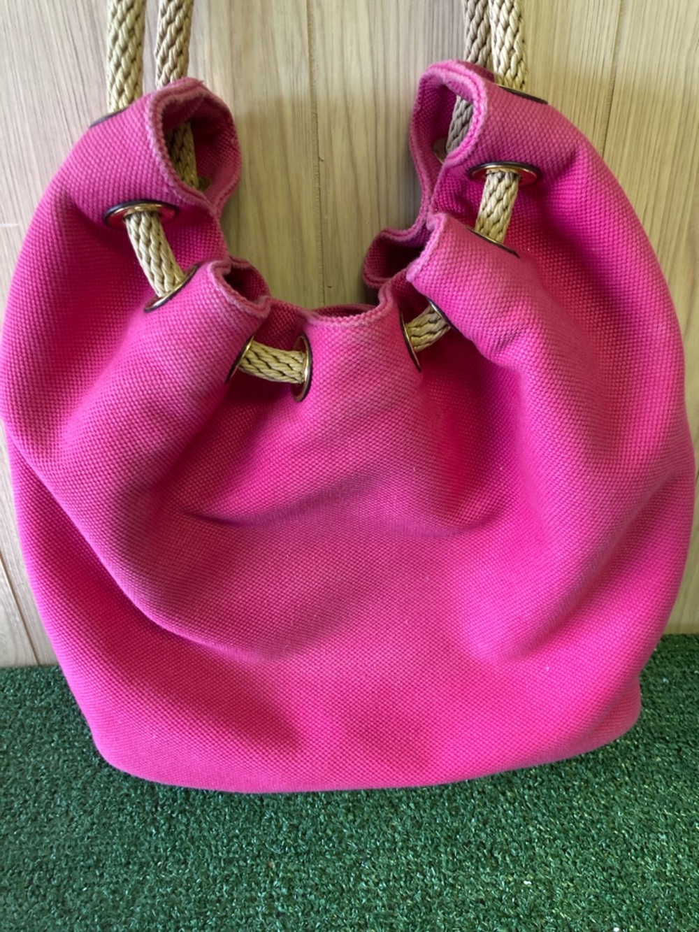 Michael Kors Marina Pink Canvas Large Tote Bag (OKPM-04-060) - Picture 4 of 13